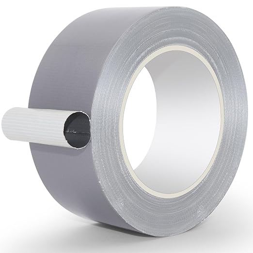 Silver Duct Tape, Heavy Duty Waterproof, 2 Inches x 32 Yards, Durable, Easy-Tear, No Residue for Home Repairs, Industrial, Fixed Carpet Edge, DIY Projects