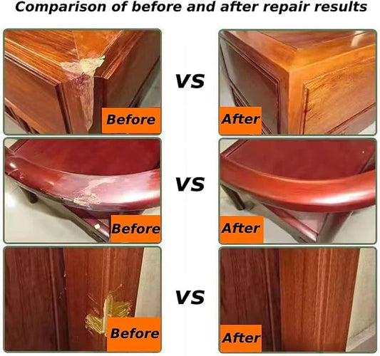 Wood Filler Putty,9.87 oz White Wood Filler Stainable and Paintable,Wood Putty,Wooden Repair Kit for Quickly Repair Any Breaks,Cracks, Chips and Defects in Wooden Furniture,Easy to Use and Sand