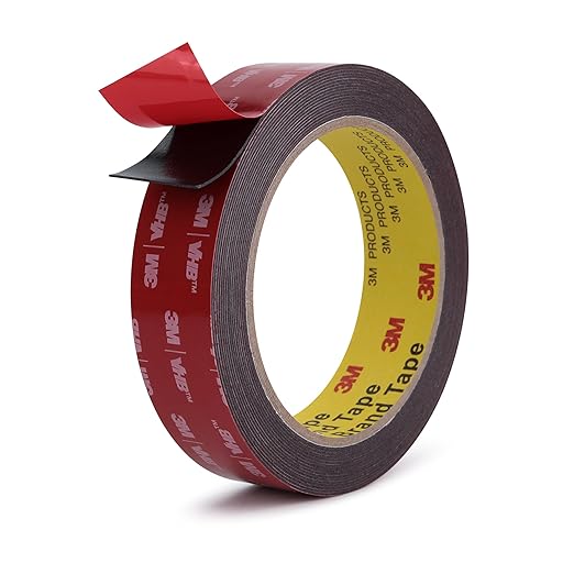 Double Sided Tape Heavy Duty Mounting Tape 1" x 18Ft Made of 3M 5925 Strong Adhesive Waterproof Foam Tape Perfect for Automotive Home Office Decor Indoor and Outdoor Walls