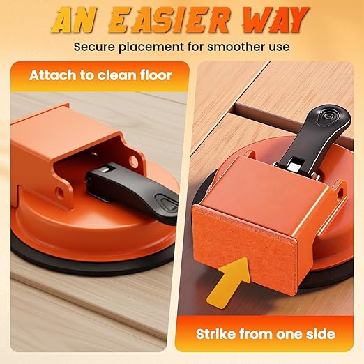 Floor Gap Fixer Tool Laminate Flooring Tools Wood Floor Repair Kit Vacuum Suction Cup Plank Grabber Power Shunting Installation for Flooring Seam Setter Fixing Grabber Leveler(Yellow)