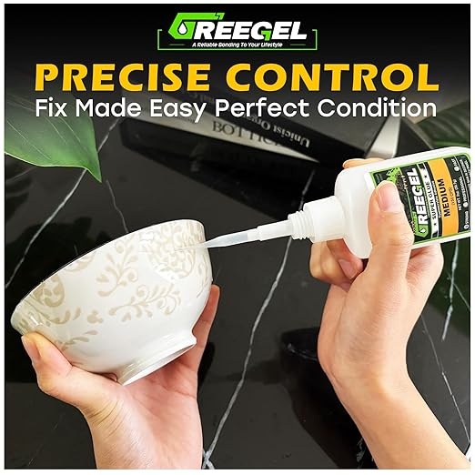 4 Oz Medium Liquid Clear Super Glue + 3g Gel Glue, Cyanoacrylate Adhesive for Woodworking, Ceramic, Plastic, Metal, Shoes, Glass, Crafts & Repairs