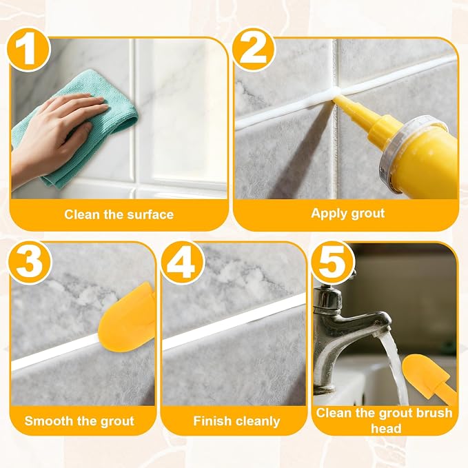 6pcs Caulking Tool, Reusable Sealant Spatula Spreader 3 Sizes Grout Caulk Finishing Tool Multifunctional Caulking Remover/Smoothing Applicator for Tiles Brick Kitchen Bathroom