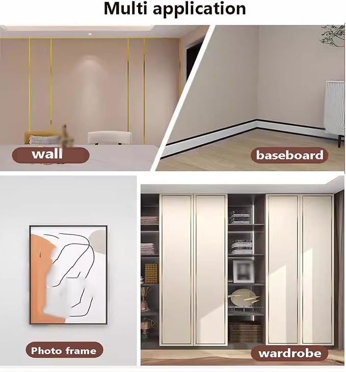 7.8 ft Self-Adhesive Mouldings & Trim Flexible DIY Crown Ceiling Molding | Wall Trim for Home Decor