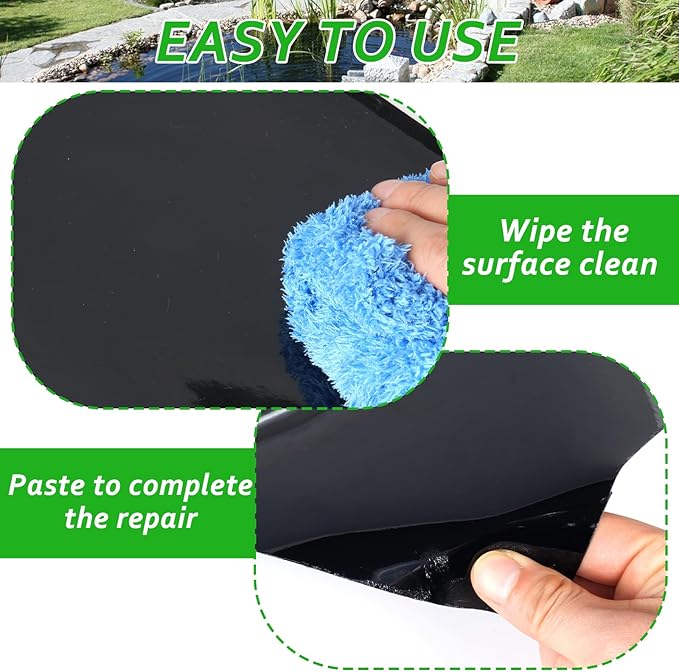 60”x 8” Pond Liner Seam Tape Single Sided PVC Waterproof Adhesive Tape for EPDM Liners Waterproof Pond Repair Kit Thickened Peel and Stick Seam Tape for Outdoor Roof Garden Cover Patch Repair