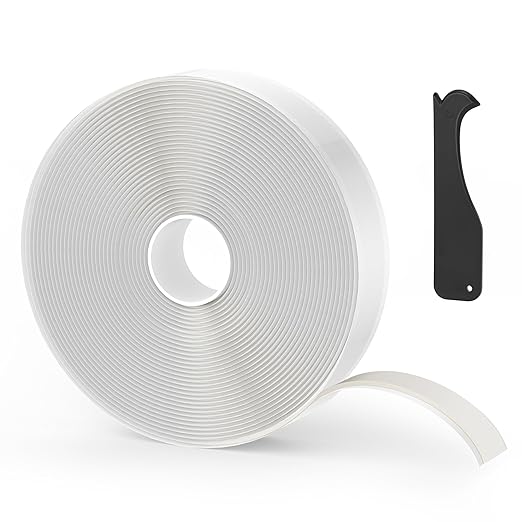 Butyl Tape 3/4" x 30 Ft White – Non-Hardening Waterproof Sealant Tape for RV Window Glazing, Roof Leak Repair, Pipe Plumbing Fixtures & EPDM Roof Patching – Premium Butyl Caulk Tape (1 Pack)
