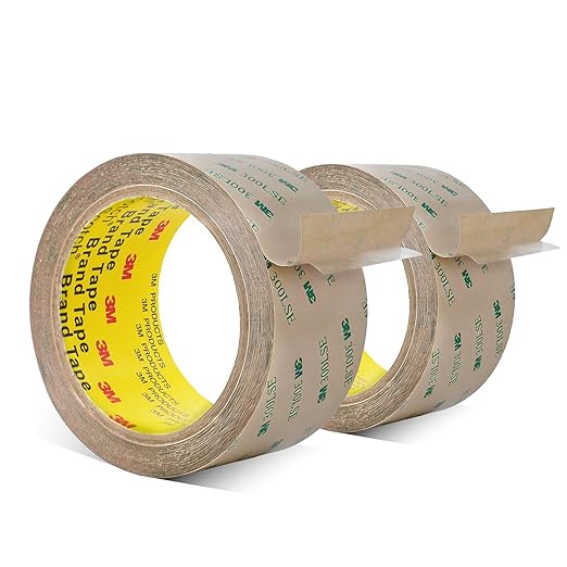 3M Double Sided Tape 300LSE 2" x 36Ft Clear, 2 Pack | Heavy Duty Adhesive Tape for Electronics, Laptop & Phone Repairs, Arts, Crafts, Leather Work, Card Making