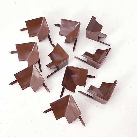 InstaTrim Inside Corners - 10 Dark Brown 1/2" Wide Trim Inside Corner Pieces - Trim for Inside Corners - Paintable