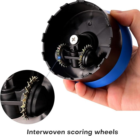 NEWISHTOOL Blue Wallpaper Perforating Tool Wall Paper Stripper Removal Scoring Tool Wallpaper Perforator and Scorer Remover Tool, Wallcovering Separating Cutter Wheel Tool