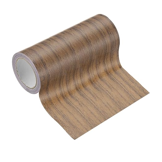 PATIKIL Wood Grain Tape 4.7" x 15 Ft, Self-Adhesive Wood Texture Repair Tape Realistic Wood Effect Contact Paper Patch for Furniture Cabinets Floor Walls Home Decoration, Dark Brown Oak