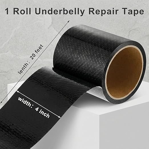 Frienda 4 Inches x 20 Feet RV Underbelly Tape RV Underbelly Material Corrugated Waterproof Flex Belly Tape Thick Adhesive Patch Sealing Mobile Home Camper Travel Trailer Tear Repair