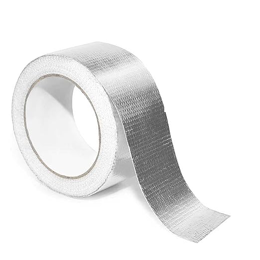 3 Inch x 65 Ft Fiberglass Reinforced Aluminum Foil Tape, Heavy Duty HVAC Foil Tape for Dryer Vent, Ductwork, Metal Repair, Heat & Moisture Resistant, Silver