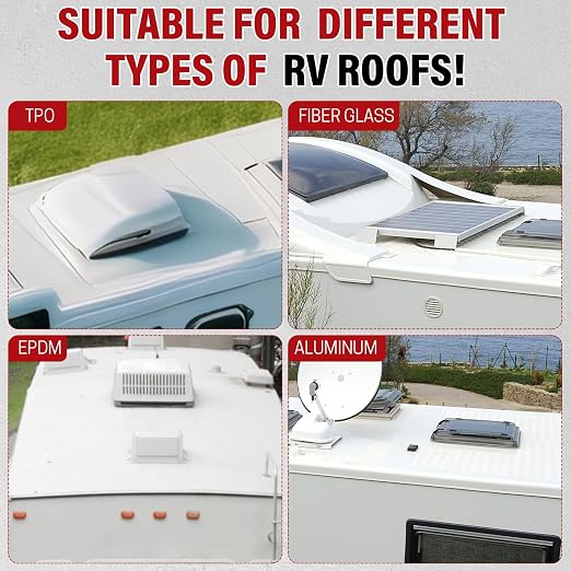 RV Roof Sealant Waterproof, RV Roof Coating for RV, Camper and Trailer RV Roof Repair Kit Includes 1 Gallon Roof Coating, 2 Pack 10.5 OZ Self-Leveling Sealant, 4" x 50' RV Sealant Tape