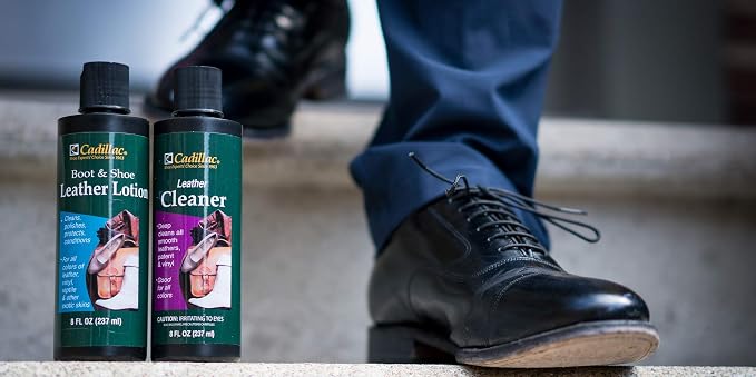 Cadillac Leather Cleaner and Boot and Shoe Conditioner Bundle