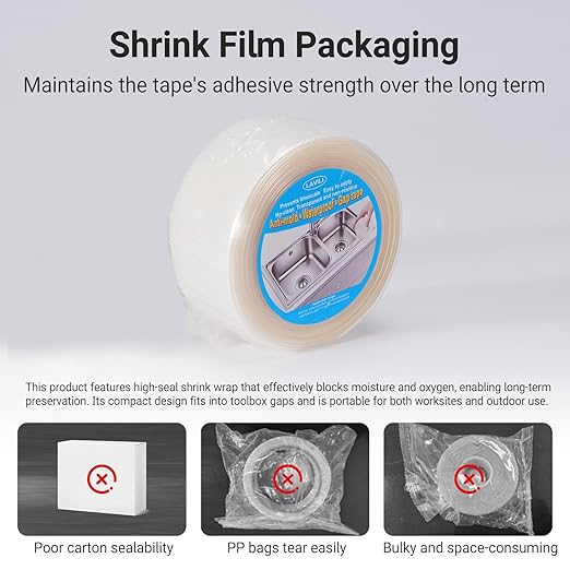 Clear Caulk Tape, Caulking Tape, LAVILI Toilet Sealer Around Toilet Base Waterproof Self Adhesive Sealant Strip for Kitchen Countertop, Bathroom, Toilet (2.2cm x 10.5Ft)