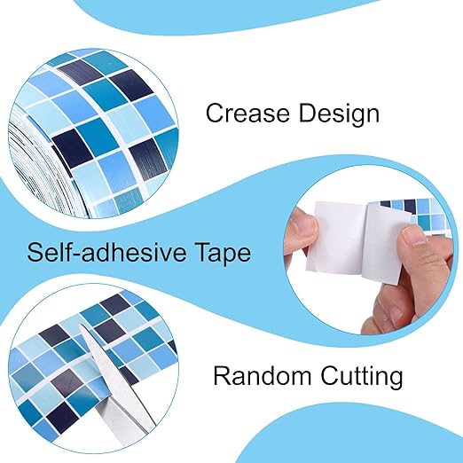 PATIKIL Caulk Tape 1.5" x 16 Ft, Self Adhesive Sealing Tape Waterproof Toilet Tub Caulk Sealant Strip Sealing Trim for Kitchen Bathroom Toilet Bathtub Sink Countertop, Dark Blue