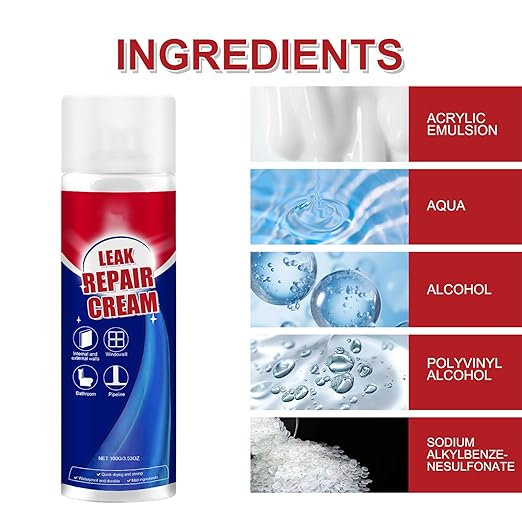 3Pcs Leak Repair Waterproof Sealant Spray - Leak Repair Cream with Brush, Fast Drying Clear Waterproof Sealant Liquid, Weather Resistance Sealers for Gutter, Repairs Roof, Drainpipe (Transparent)