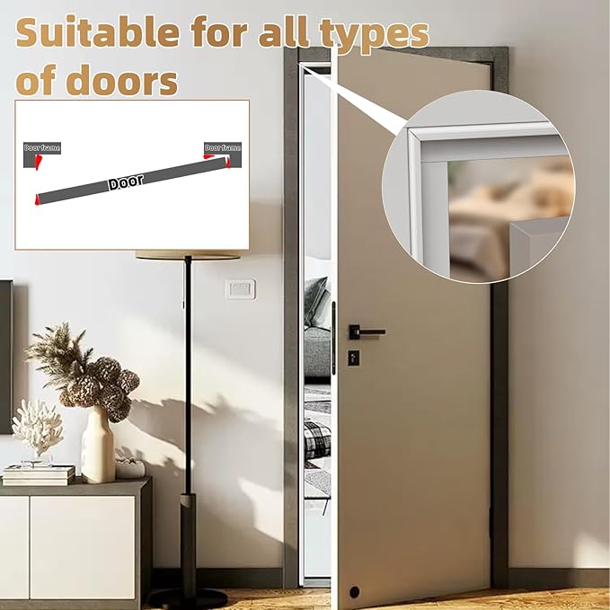 118” Wedge-Shape Foam Window Weather Stripping Door Seal Strip,Soundproofing Frame Winter Insulation Tape for Exterior Front Door,Noise Cancelling Window Inserts,Door Gap Filler Light Blocker,White