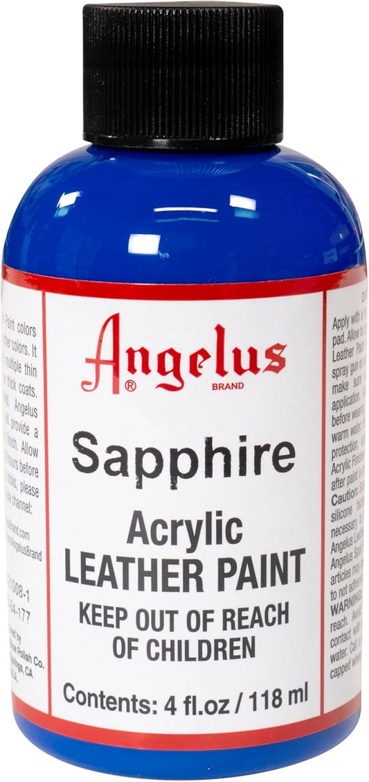 Angelus Acrylic Leather Paint, 4 Fl Oz (Pack of 1), Sapphire