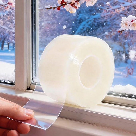 Window Sealing Tape Weather Stripping Tape 2 Inch x 35 Yards Residue Free Clear Window Insulation for Shower Glass Gaps and Doors Seal Windproof Tape (2 Inch x 35 Yards)