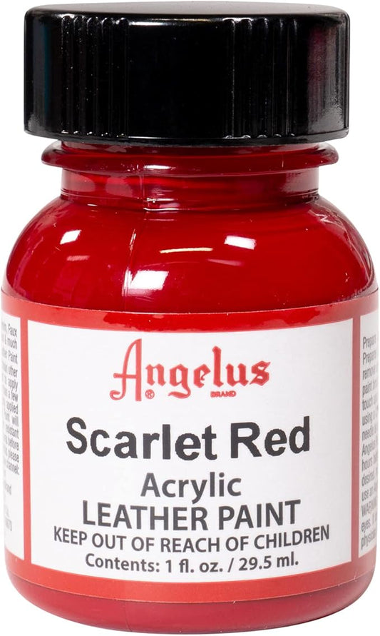 Angelus Acrylic Leather Paint, 1 oz, Scarlet