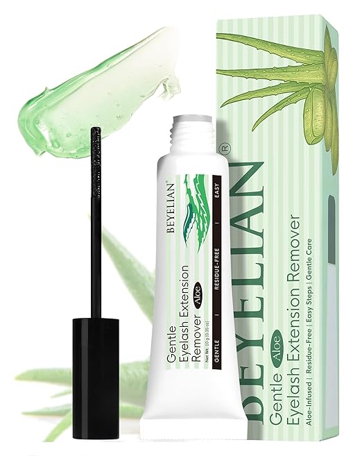 BEYELIAN Eyelash Extension Remover Cream, Light Aloe Flavor Cream,Eyelash Adhesive Remover, Professional Eyelash Extensions Remover for Salon
