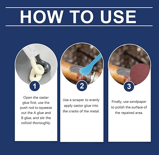 Industrial Epoxy Adhesive – Magic Metal Welding Glue for Cast Iron, Wood, Plastic Repair, Waterproof & Heat Resistant Multi-Purpose Bonding Solution