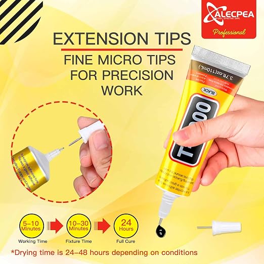 ALECPEA Upgrade T-7000 Black Adhesive Glue - 3PCS 50ml | High-Performance Waterproof Adhesive for Precision Repairs, Perfect for Phone, Electronics, Jewelry, and Crafts