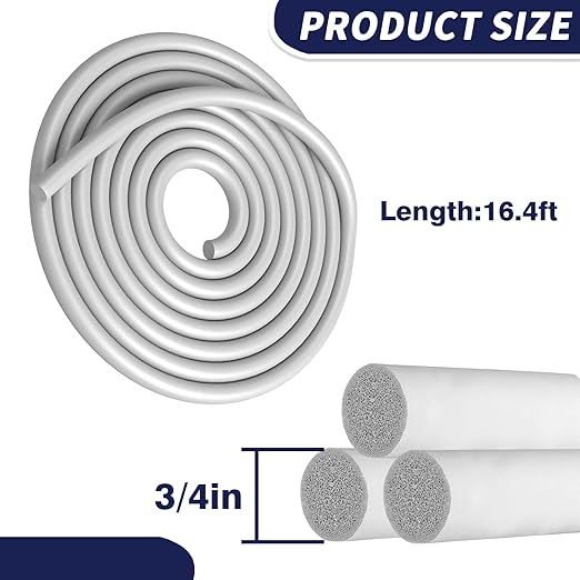 DGSL Backer Rod 3/4 Inch, Caulk Saver for Gaps and Joint Concrete Filling, EPDM Rubber Backer Rod Joint Filler for Driveway and Wall Cracks(16.4 Ft Length)