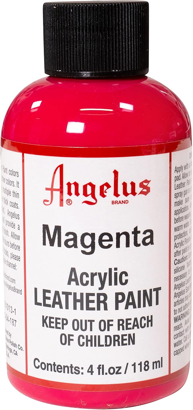 Angelus Acrylic Leather Paint, 4 Fl Oz (Pack of 1), Magenta