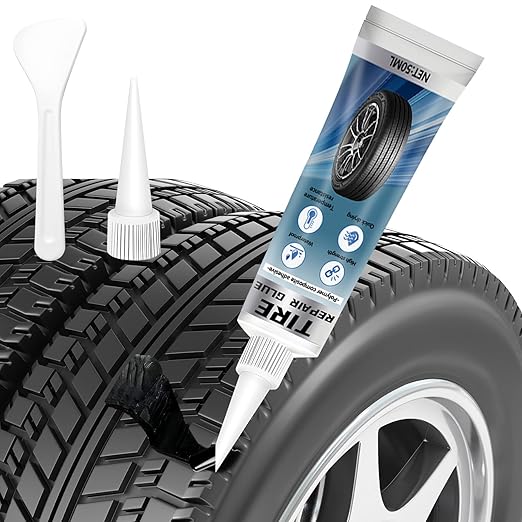 Vigorder Rubber Cement Glue for Car & Motorcycle Sidewall Fix, Strong Bonding & Waterproof (Black)