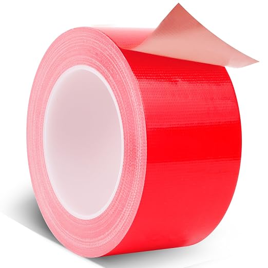 Red Duct Tape Heavy Duty, 1.88 Inch x 35 Yard Waterproof Strong Adhesive Duct Tape for Indoor Outdoor Repairs Tear by Hand, 1 Roll