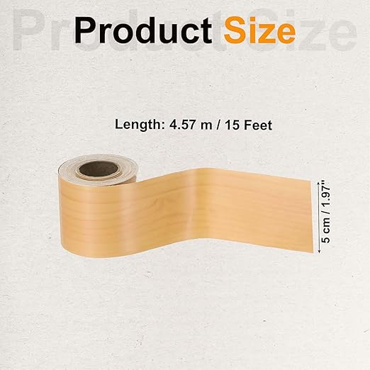 PATIKIL Wood Grain Tape 2" x 32 ft, Self-Adhesive Wood Texture Repair Tape Realistic Wooden Effect Patch for Furniture Cabinets Floor Walls, Cherry