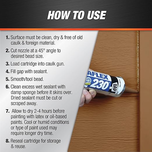 DAP Dynaflex 230 Premium Elastomeric Sealant, Cedar Tan, 10.1 Oz (7079818412)