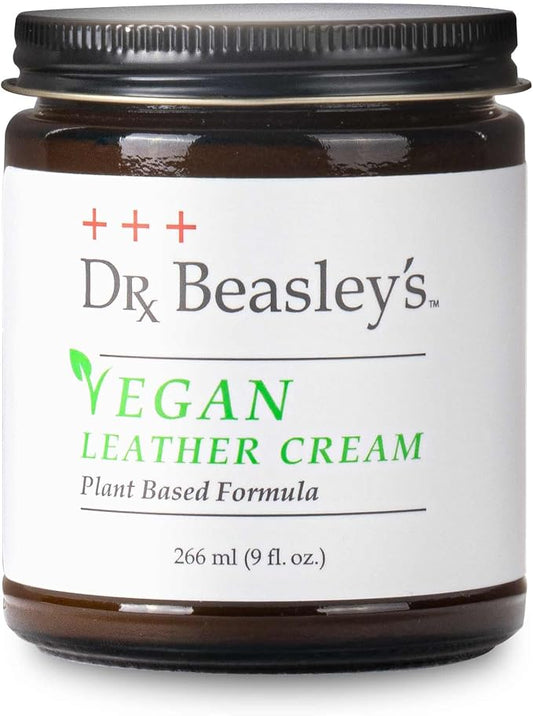 Dr. Beasley's Vegan Leather Cream 9 oz - Gentle Plant Based Formula, Conditions, Softens, UV Protection, Promotes Durability & Longer Life