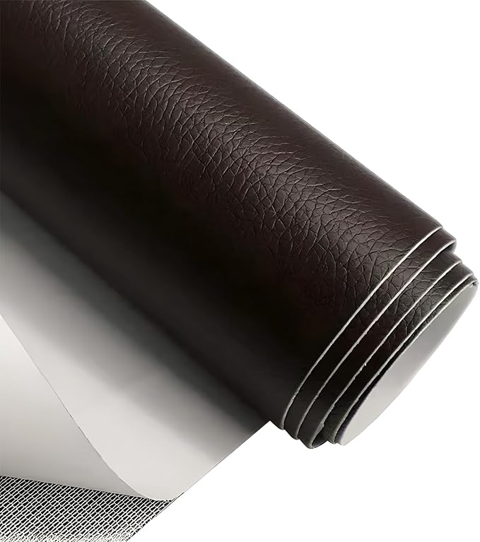 Leather Repair Patch, Self Adhesive Leather Repair, Large Leather Repair Tape for Sofa, Car Seats, Furniture, Cabinets, Chairs, Handbags （Dark Coffee, 16X118 inch)