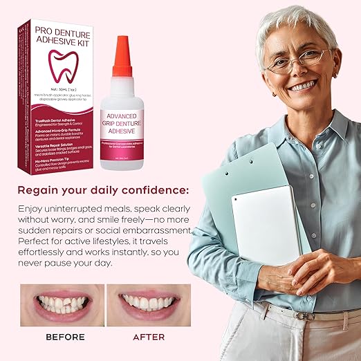 Dental Lab Instant Bonding Dental Glue for Dentures & Lab Tools - Fast-Setting in 15-60 Sec | Crack Repair & Gap Filling | Long-Lasting Hold (Days to Weeks) – 1oz