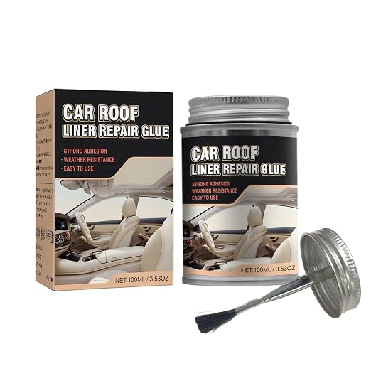 Car Headliner Repair Adhesive - Upholstery & Roof Liner Quick Fix Glue | Strong Bond for Fabric, Leather, | Professional Strength Automotive Interior Adhesive 100ml1pc