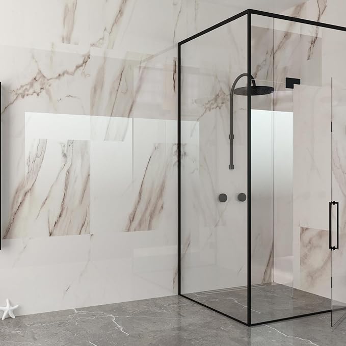uxcell Shower Door Side Seal, Widen F-Type Shower Door Sweep for 1/4" Glass 86.5" Long Frameless Glass Door Seal Strip Stop Shower Leaks, Clear