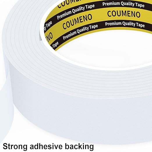 Single-Sided Adhesive EVA Foam Tape 2in x 9.84FT,White Foam Weather Stripping,Door Seal & Window Insulation Tape,Waterproof Sound Proof Seal Strip for Doors,Windows,Garage Door & Gap Sealing