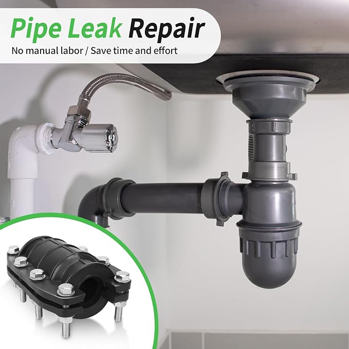 1” Pipe Repair Clamp，Emergency Pipe Repair Kit for Plastic and Metal Pipes (24mm-26mm)
