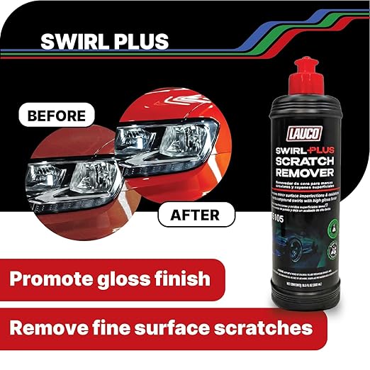 LAUCO Step 3 High Shine Finish Compound – 32oz, Professional Ultrafine Polish for Automotive Paint, Silicone-Free, Clear Coat Safe Finishing Compound for Deep Gloss and Swirl-Free Reflection 36103