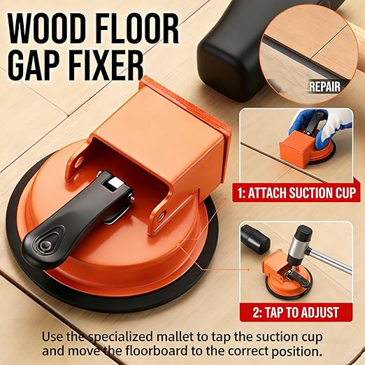 Floor Gap Fixer Tool, Heavy-Duty Laminate Floor Gap Repair Kit, Hardwood Floor Gap Filler, Vinyl Floor Scratch Repair Tool for Home Flooring Restoration (Green)