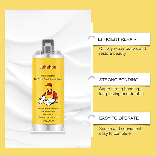 Tile Repair Kit for Chips, Cracks & Surface Gaps, Color Matching Solution for Ceramic, Porcelain & Stone, Easy DIY Application for Floor, Wall, Countertop & Bathroom Surfaces (1pcs)