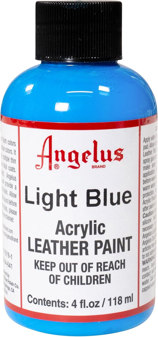 Angelus Acrylic Leather Paint, 4 Fl Oz (Pack of 1), Light Blue
