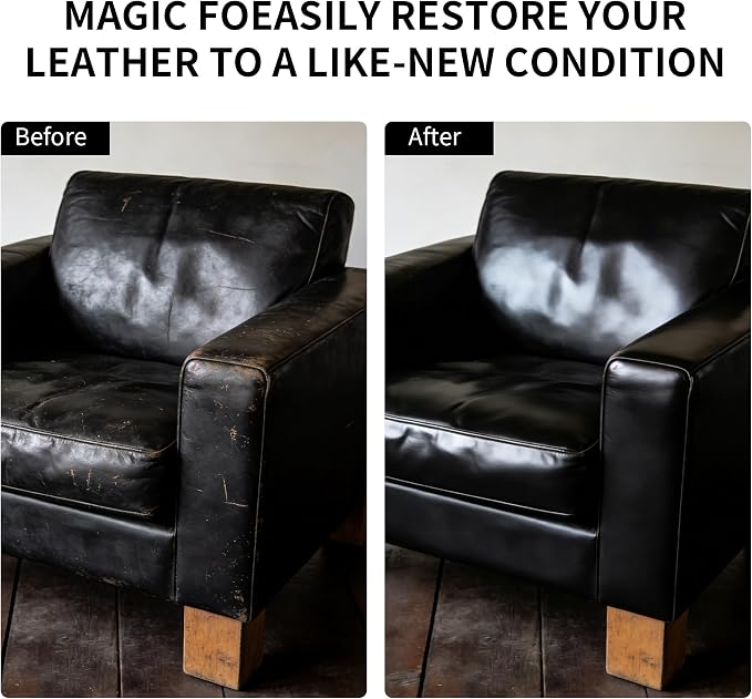 Black Brown Leather Recoloring Balm Color Restorer Scratch Multipurpose Dye Paint Leather Repair Kits for Vinyl Sofas Furniture Faded Leather Couches Car Seats