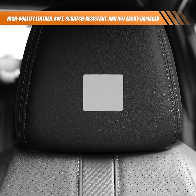 5PCS Car Seat Leather Repair Patch Tape, 8×4 Inch Water-Resistant Self-Adhesive Repair Patches Kit, Automotive Upholstery Fix Accessories for Furniture Couches Chairs (White)