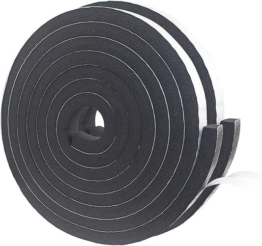 DGSL Foam Insulation Tape, 1In x 3/4In x 33Ft Weather Stripping Door Seal Strip for Doors and Windows,Sliding Door, Soundproofing Door Seal,Weatherstrip,Air Conditioning Seal Strip