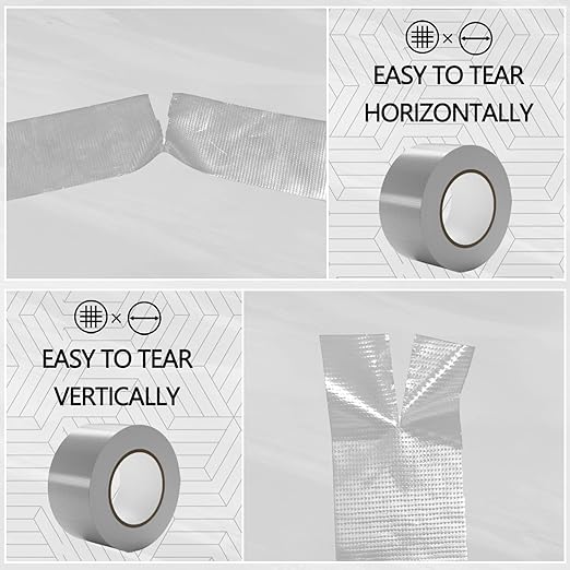 SWRT 9 Mil 2-Pack Silver Heavy Duty Duct Tape Strong Adhesive, 2 in x 30 YD (Total 60YD) Duct Heavy Duty Waterproof All Weather Gray Duct Tape No Residue Sealing & Patching for Indoor&Outdoor Repair