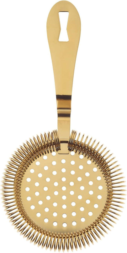 Barfly Deluxe Antique Hawthorne Spring Strainer, Gold