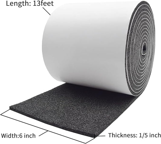 DOBTIM Pipe Insulation Foam Wrap Tape, Insulation Tape for Water Pipes, Pipe Wrap Insulation, Foam Pipe Insulation 13 Ft Long x 6 Inch Wide x 1/5 Inch Thick